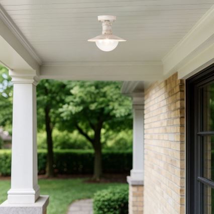 Brilagi - Buitenplafondlamp MOLDE 1xE27/60W IP44 wit/patina