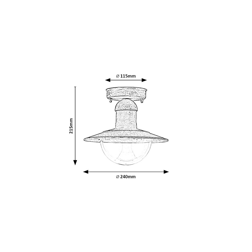 Brilagi - Buitenplafondlamp MOLDE 1xE27/60W IP44 wit/patina