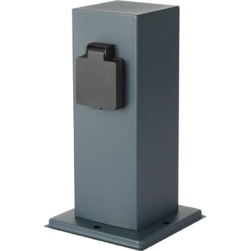 Brilagi - Buitenstopcontact zuil PILLAR 1Z SCHUKO 230V IP44 antraciet