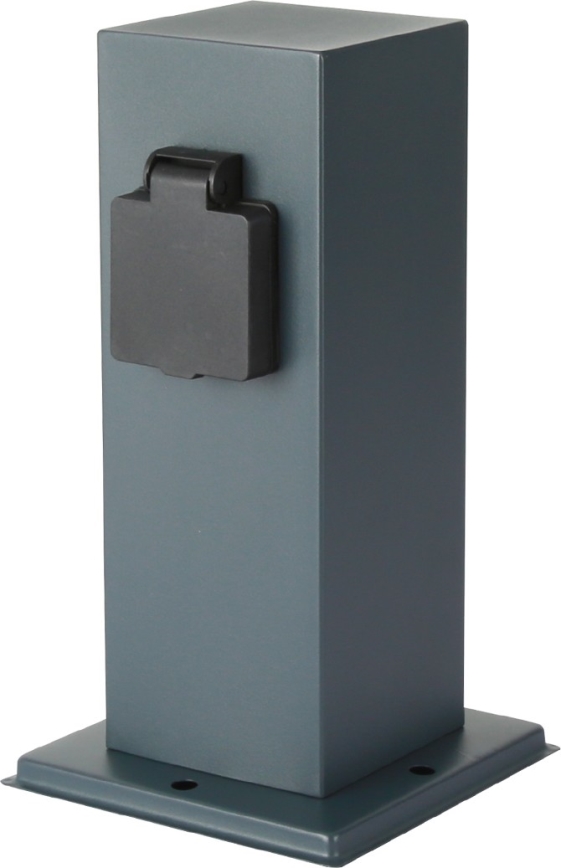 Brilagi - Buitenstopcontact zuil PILLAR 1Z SCHUKO 230V IP44 antraciet
