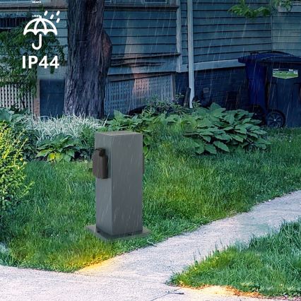 Brilagi - Buitenstopcontact zuil PILLAR 1Z SCHUKO 230V IP44 antraciet