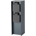 Brilagi - Buitenstopcontact zuil PILLAR 2Z SCHUKO 230V IP44 antraciet