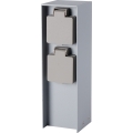 Brilagi - Buitenstopcontactzuil PILLAR 2x SCHUKO 230V IP44 zilverkleurig