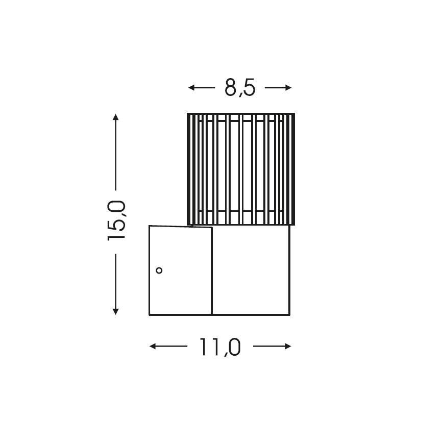 BRILAGI - Buitenwandlamp ARMOR 1xGU10/35W/230V IP44 grijs