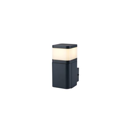 Brilagi - Buitenwandlamp PILLAR met SCHUKO-stopcontact 1x G9/11W/230V IP44 antraciet