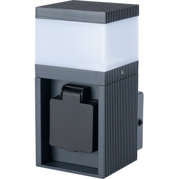 Brilagi - Buitenwandlamp met SCHUKO-stopcontact PILLAR 1xG9/11W/230V IP44 antraciet