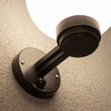 Brilagi - Buitenmuurlamp met bewegingssensor HARBOR 1xE27/40W/230V IP33 antraciet/wit
