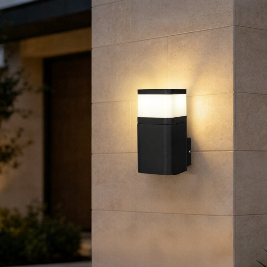 BRILAGI - Buitenmuurlamp met SCHUKO-stopcontact PILLAR 1xG9/11W/230V IP44 zwart