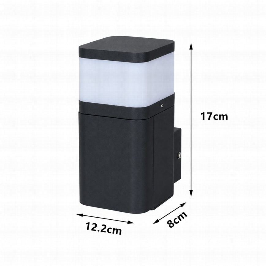 BRILAGI - Buitenmuurlamp met SCHUKO-stopcontact PILLAR 1xG9/11W/230V IP44 zwart
