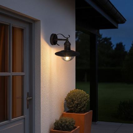 Brilagi - Buitenwandlamp MOLDE 1xE27/60W/230V IP44 brons/patina