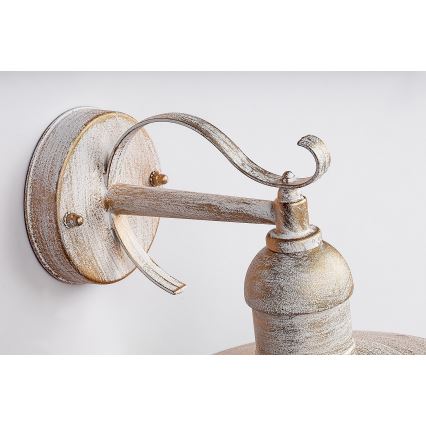 Brilagi - Buitenwandlamp MOLDE 1xE27/60W/230V IP44 wit/patina