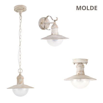Brilagi - Buitenwandlamp MOLDE 1xE27/60W/230V IP44 wit/patina