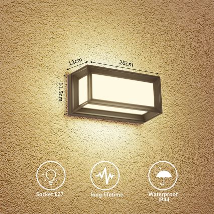 Brilagi - Buitenwandlamp PARKER 1xE27/60W/230V antraciet IP44