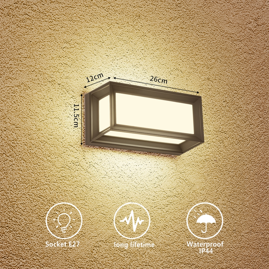 Brilagi - Buitenwandlamp PARKER 1xE27/60W/230V antraciet IP44