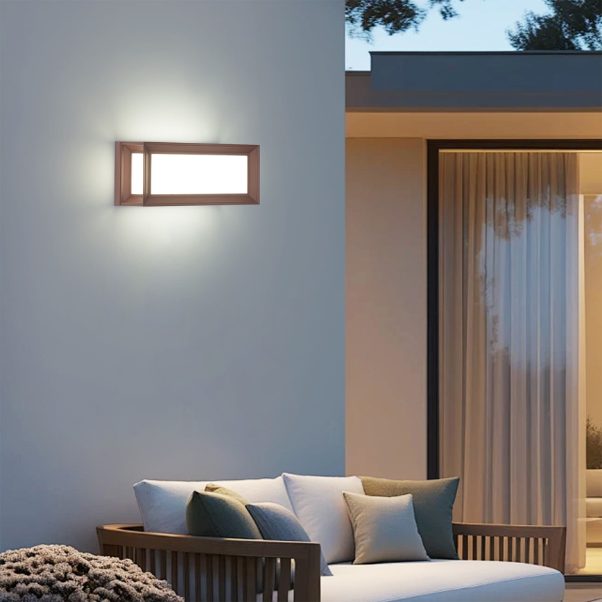 Brilagi - Buitenwandlamp PARKER 1xE27/60W/230V bruin IP44