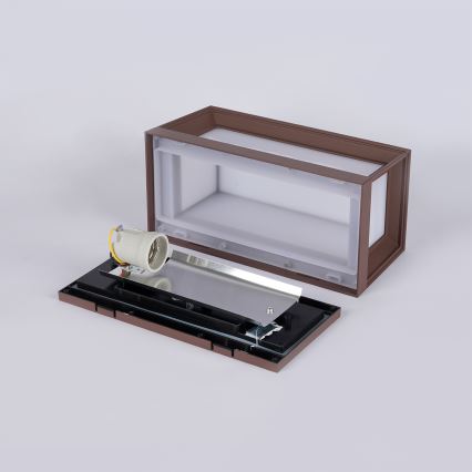 Brilagi - Buitenwandlamp PARKER 1xE27/60W/230V bruin IP44