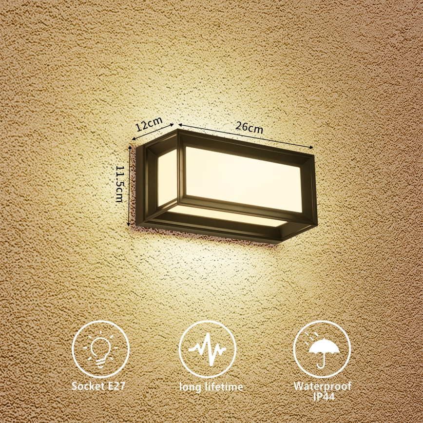 Brilagi - Buitenwandlamp PARKER 1xE27/60W/230V zwart IP44