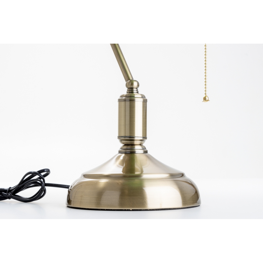 Brilagi - Bureaulamp BANK OFFICE 1xE27/60W/230V messing/wit