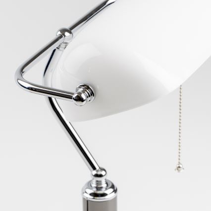 Brilagi - Bureaulamp BANK OFFICE 1xE27/60W/230V zwart/zilver/wit