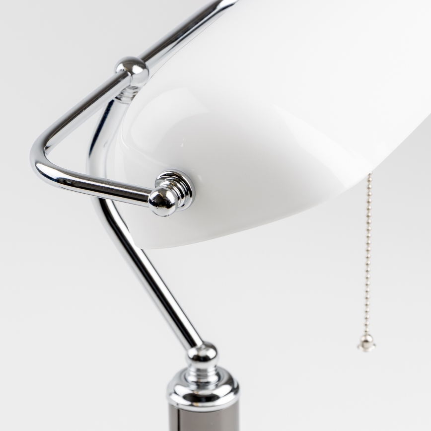 Brilagi - Bureaulamp BANK OFFICE 1xE27/60W/230V zwart/zilver/wit