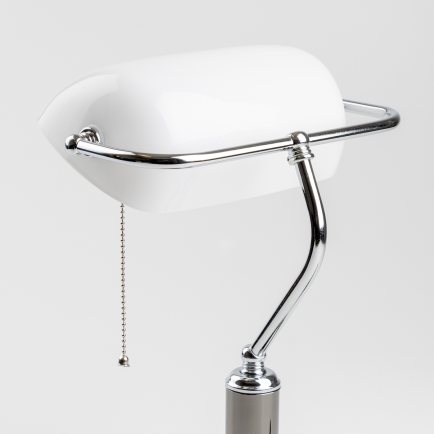 Brilagi - Bureaulamp BANK OFFICE 1xE27/60W/230V zwart/zilver/wit