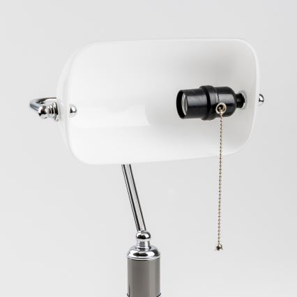 Brilagi - Bureaulamp BANK OFFICE 1xE27/60W/230V zwart/zilver/wit