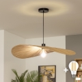 Brilagi - CERIA BOHO LED-hanglamp aan kabel 1x E27/40W/230V Ø 80 cm raffia
