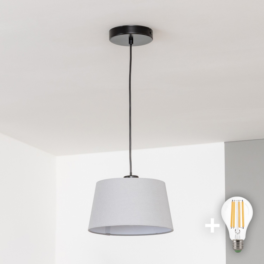 Brilagi - CERIA LED-hanglamp aan kabel 1xE27/40W/230V Ø25 cm grijs