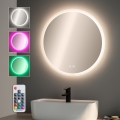 Brilagi - CLARA PRO LED RGBW verwarmde badkamerspiegel LED/19W/230V Ø 60 cm IP44 CRI 90 dimbaar + CCT + afstandsbediening