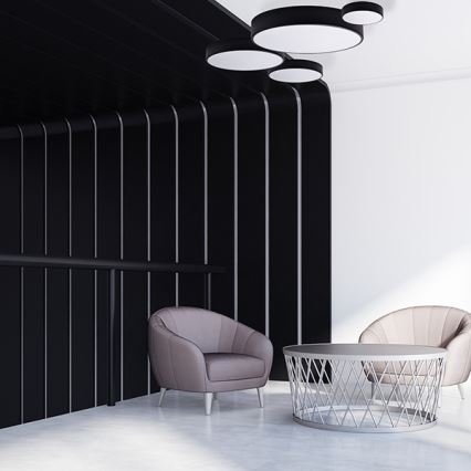 Brilagi - LED RGBW dimbare plafondlamp CLARE 2xE27/9W/230V 2700-6500K Ø 30 cm Wi‑Fi zwart