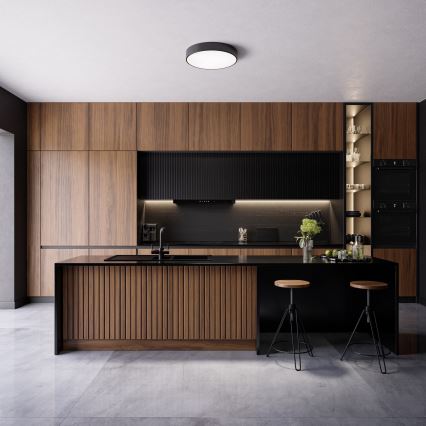 Brilagi - LED RGBW dimbare plafondlamp CLARE 2xE27/9W/230V 2700-6500K Ø 30 cm Wi‑Fi zwart