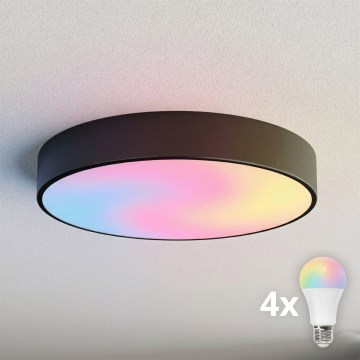 BRILAGI - CLARE LED RGBW dimbare plafondlamp 4xE27/12W/230V 2700–6500K Ø 50 cm zwart