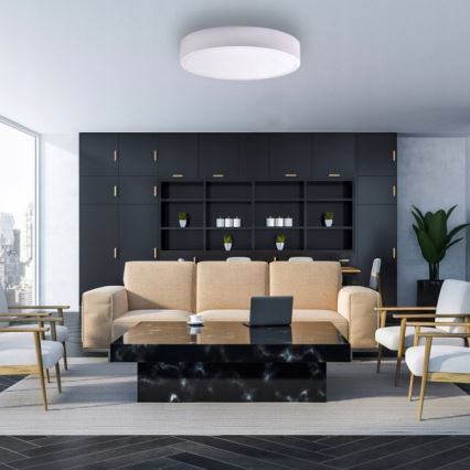 Brilagi - LED RGBW dimbare plafondlamp CLARE 5xE27/9W/230V 2700-6500K Ø 60 cm Wi‑Fi wit