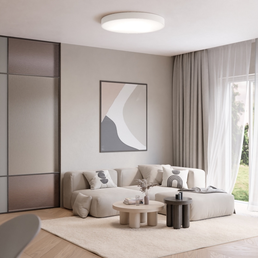 Brilagi - LED RGBW dimbare plafondlamp CLARE 5xE27/9W/230V 2700-6500K Ø 60 cm Wi‑Fi wit