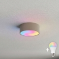BRILAGI - CLARE LED RGBW dimbare plafondlamp voor badkamer 1xE27/12W/230V 2700-6500K Ø 20 cm IP54 beige