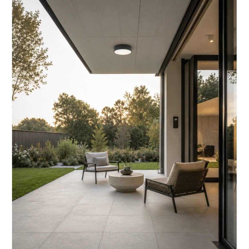 Brilagi - Plafondlamp CLARE voor badkamer 3xE27/24W/230V Ø 40 cm antraciet IP54