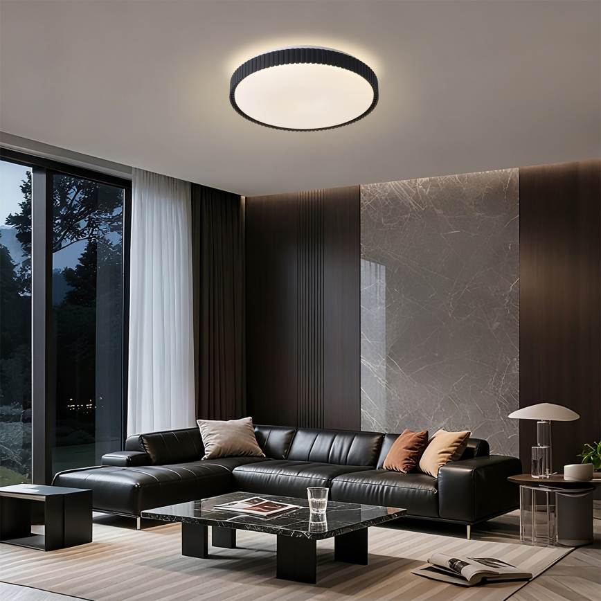 Brilagi - dimbare LED-plafondlamp CORVO LED/72W/230V 3000-6000K zwart diam. 50 cm + afstandsbediening