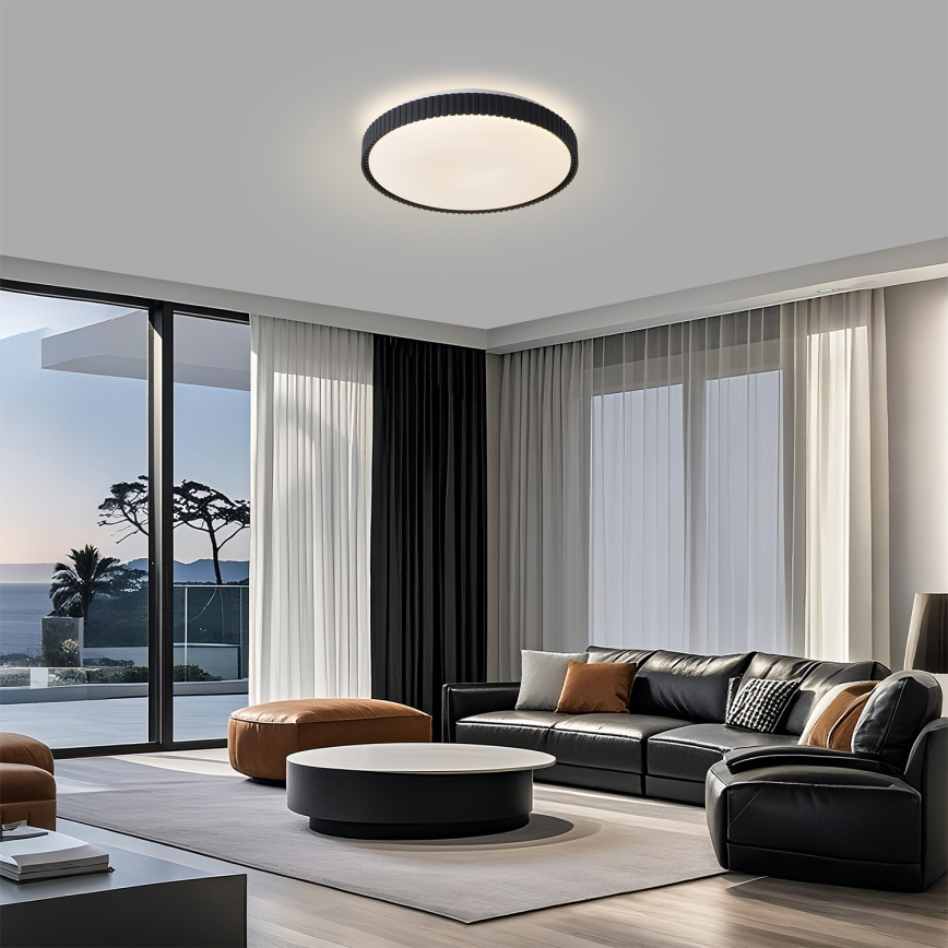 Brilagi - dimbare LED-plafondlamp CORVO LED/72W/230V 3000-6000K zwart diam. 50 cm + afstandsbediening