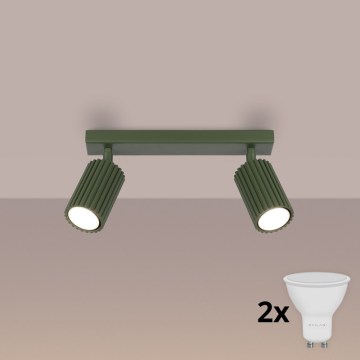 Brilagi - CRESTO LED-spot 2xGU10/10W/230V groen