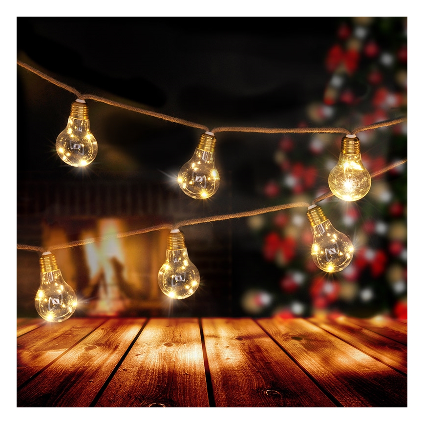 Brilagi - Decoratieve LED Lichtketting 10xLED/3xAA 1,8m warm wit
