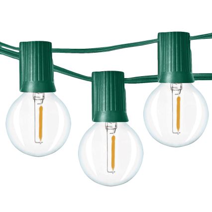 Brilagi - Decoratieve LED Lichtsnoer voor buiten SLINGER 25xE12 20m groen IP44 warm wit