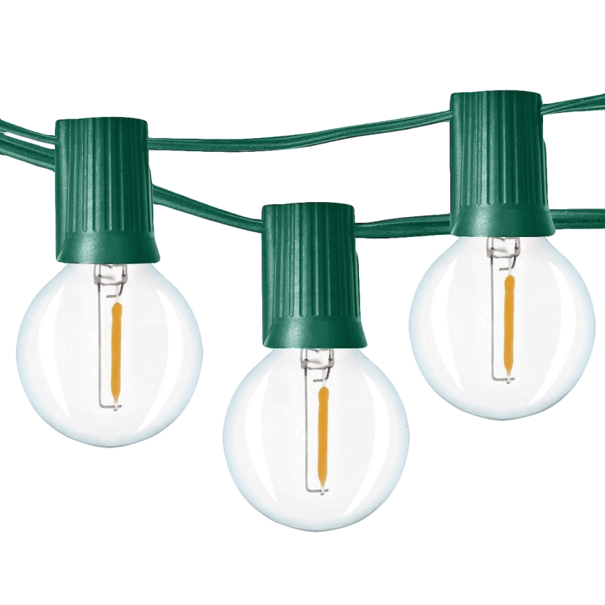 Brilagi - Decoratieve LED Lichtsnoer voor buiten SLINGER 25xE12 20m groen IP44 warm wit