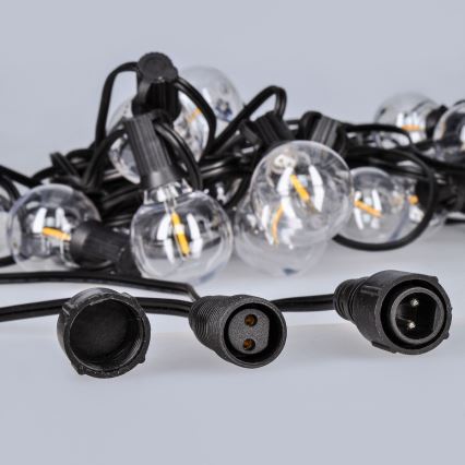 Brilagi - Decoratieve LED Lichtsnoer voor buiten SLINGER 25xE12 20m IP44 koud wit