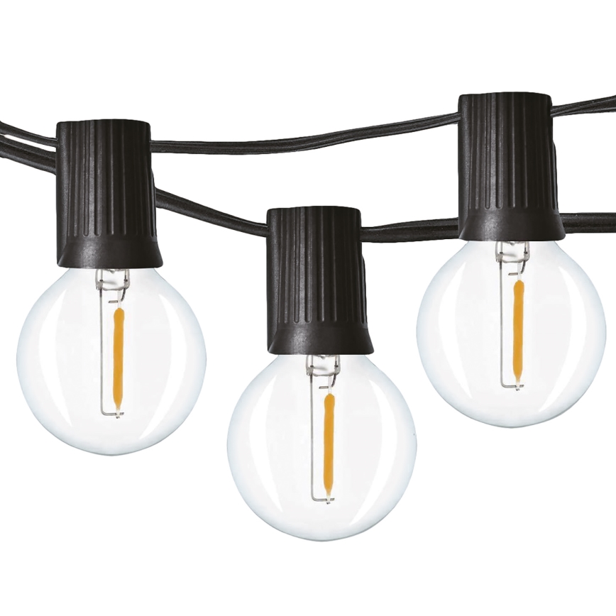 Brilagi - Decoratieve LED Lichtsnoer voor buiten SLINGER 25xE12 20m zwart IP44 warm wit