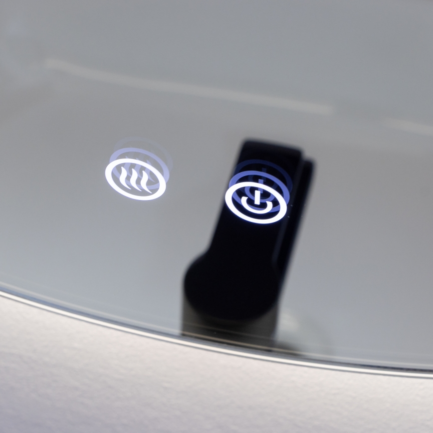 Brilagi - DEMI ECO LED-dimbare verwarmde badkamerspiegel met achtergrondverlichting LED/12W/230V Ø 60 cm 3000/4000/6500K IP44 CRI 90