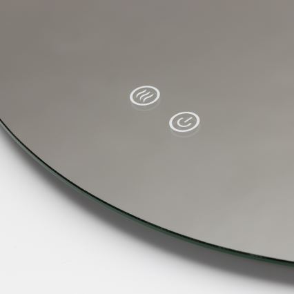 Brilagi - DEMI ECO LED-dimbare verwarmde badkamerspiegel met achtergrondverlichting LED/12W/230V Ø 60 cm 3000/4000/6500K IP44 CRI 90