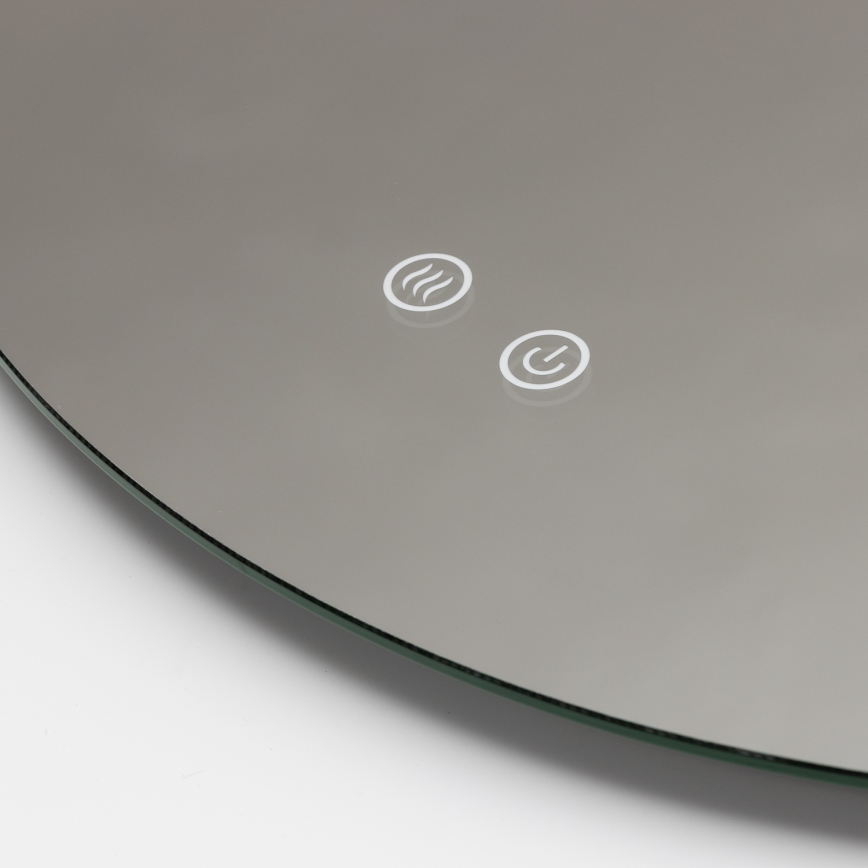 Brilagi - DEMI ECO LED-dimbare verwarmde badkamerspiegel met achtergrondverlichting LED/12W/230V Ø 60 cm 3000/4000/6500K IP44 CRI 90