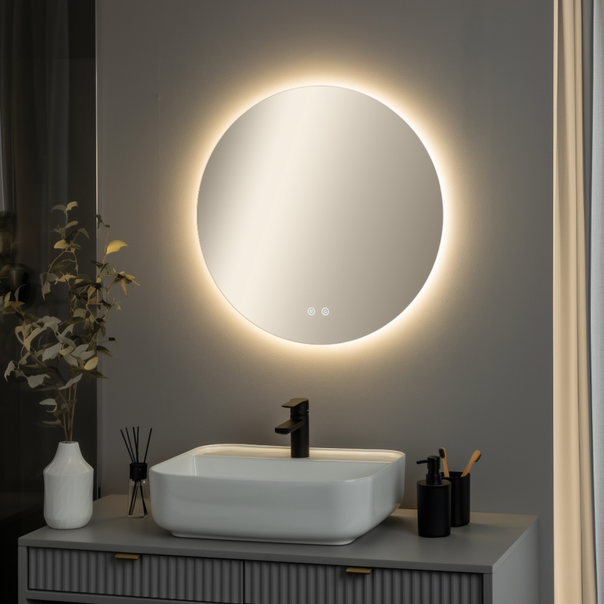 Brilagi - LED verwarmde badkamerspiegel DEMI PRO LED/20W/230V Ø 60 cm IP44 CRI 90 dimbaar + CCT