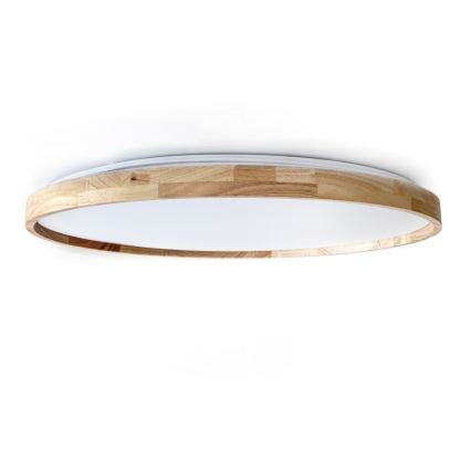 Brilagi - Dimbare LED-plafondlamp ALSON LED/72W/230V 3000-6500K eiken Ø 78 cm + afstandsbediening