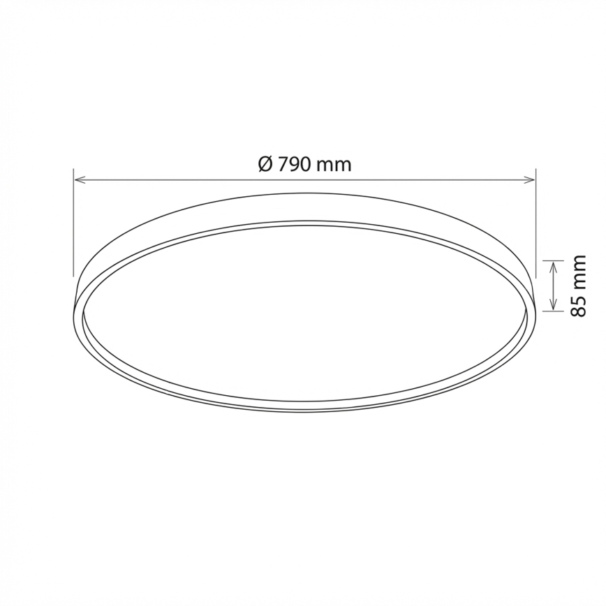 Brilagi - Dimbare LED-plafondlamp ALSON LED/72W/230V 3000-6500K eiken Ø 78 cm + afstandsbediening